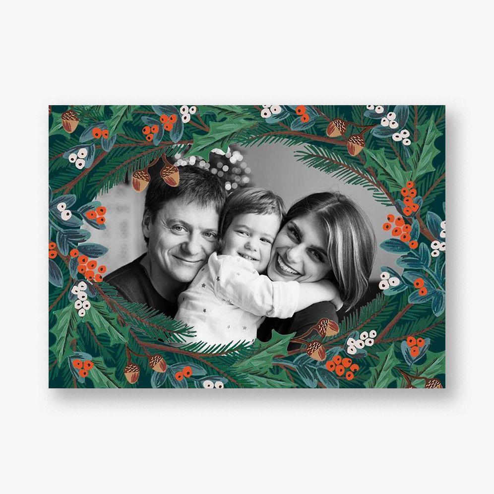 Winter Foliage Holiday Photo Card
