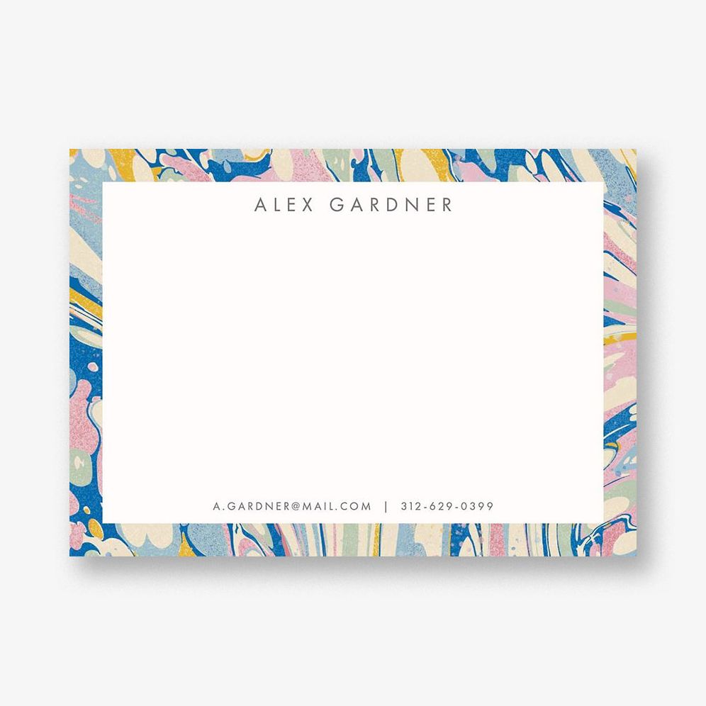 Marble Border Stationery