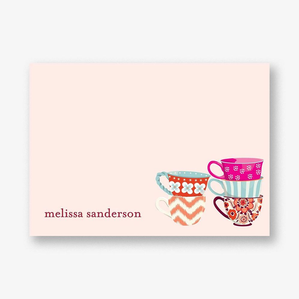 Tea Cups A6 Stationery