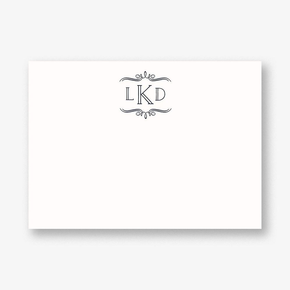 Vintage Marquis Monogram A6 Stationery