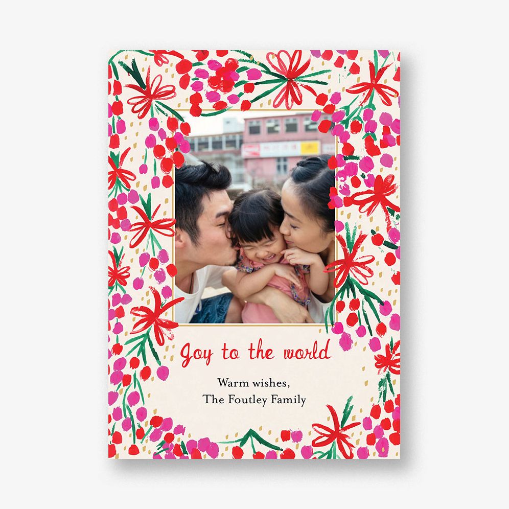 Bouquets of Cheer Holiday Photo Card
