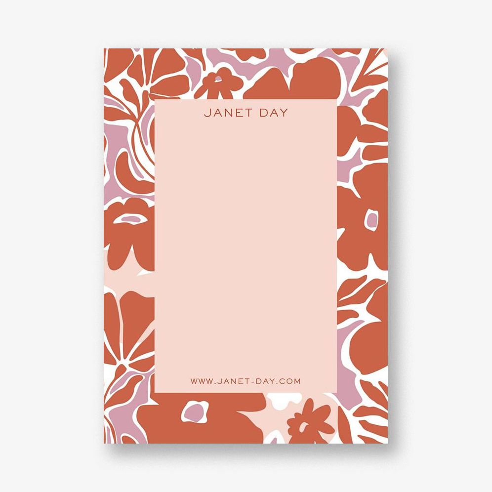 Pink Red Floral Stationery