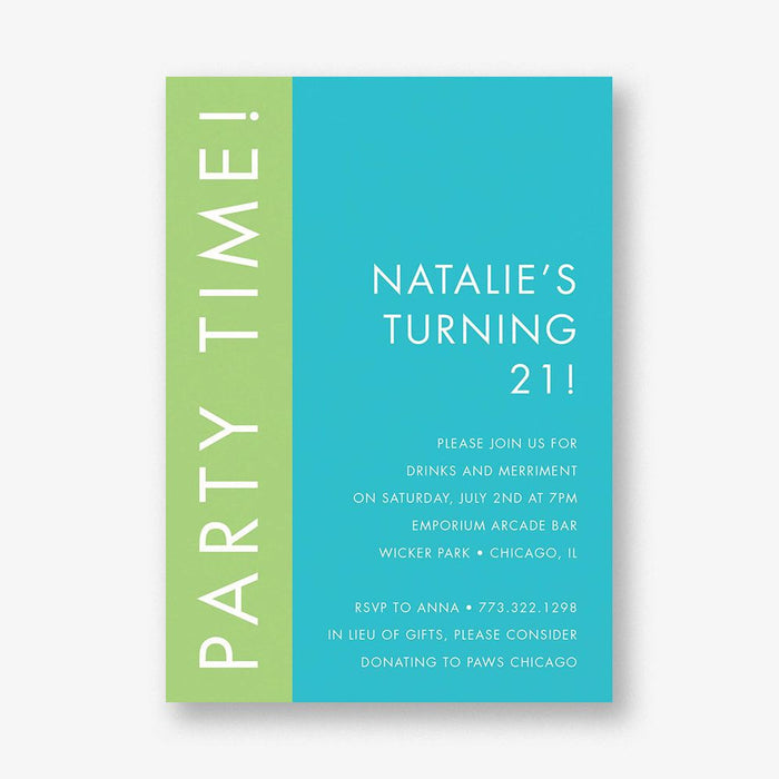 Colorful Colorblock Party Invitation | Paper Source