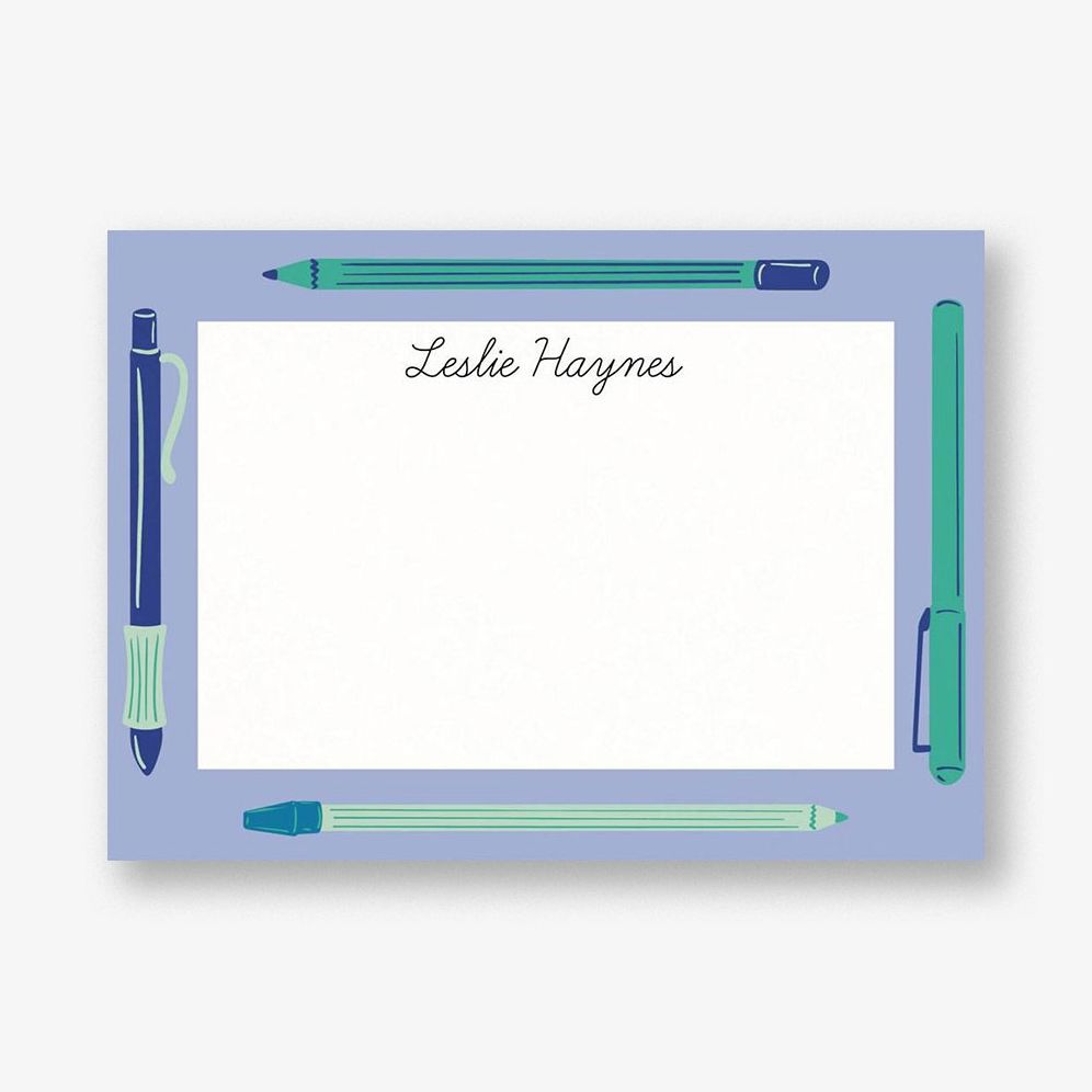 Pens and Pencil Border Stationery