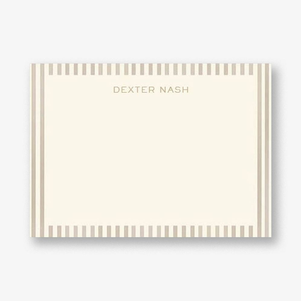 Taupe Picard Stripe Stationery