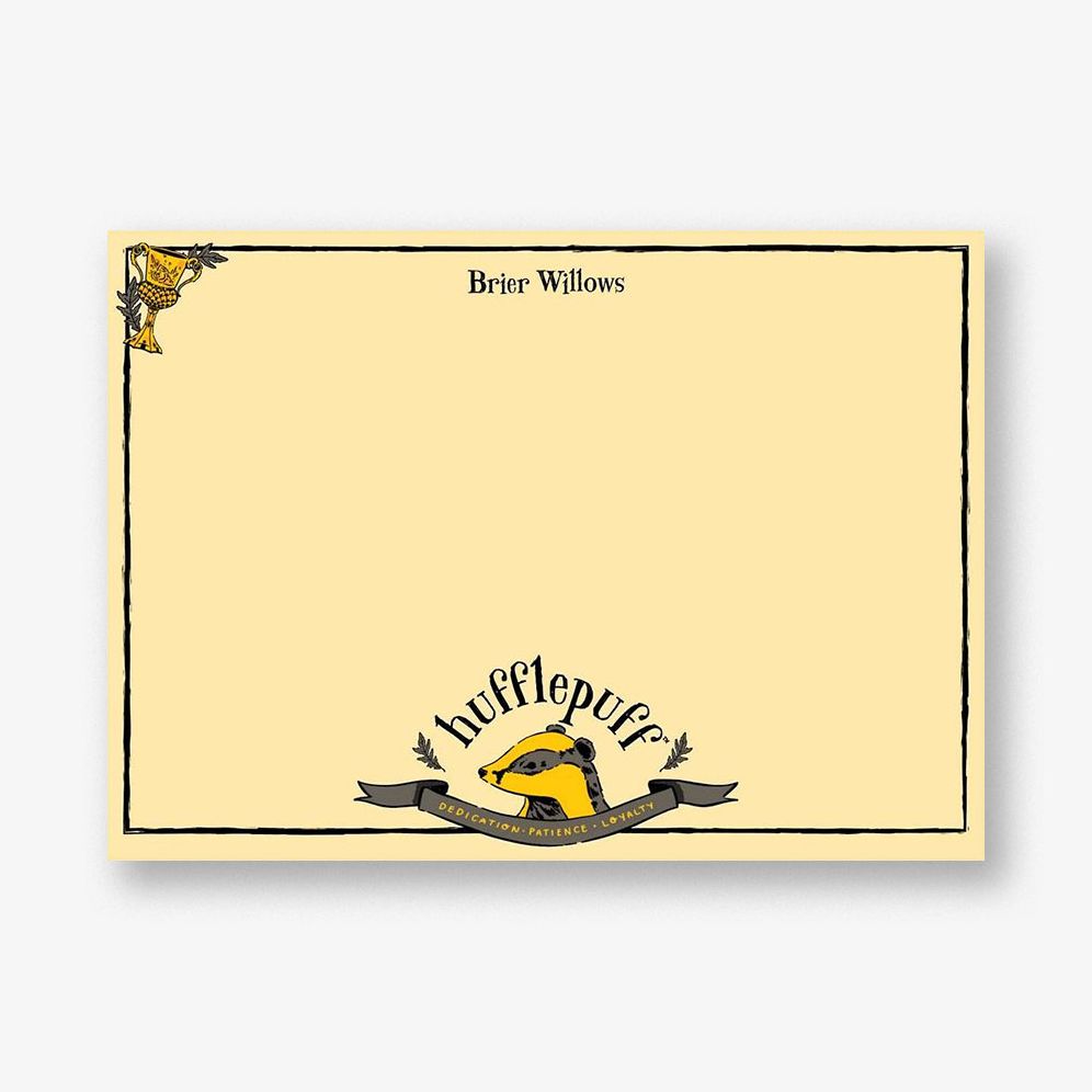 Hufflepuff Mascot Illustrated Harry Potter Stationery