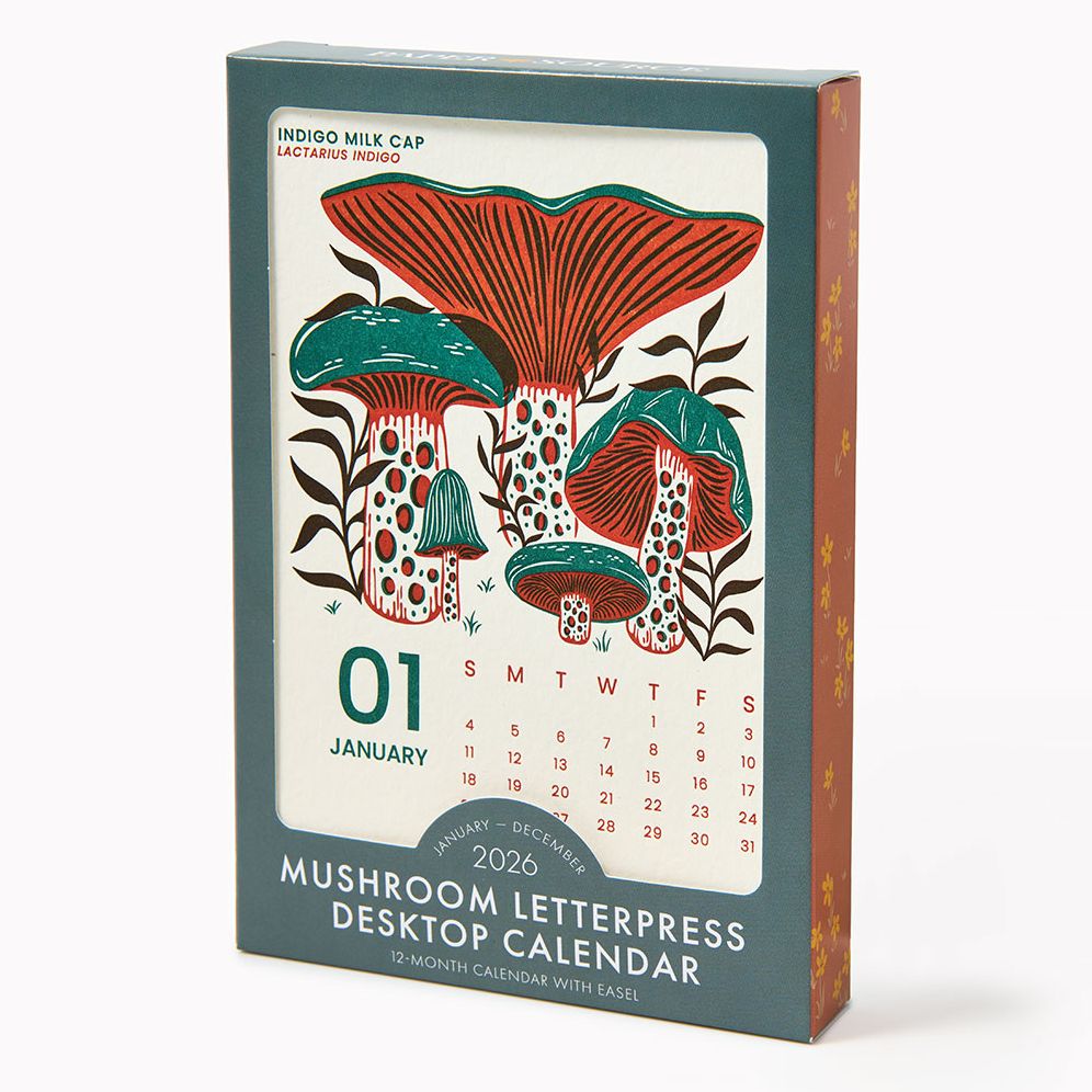 2026 Paper Source Mushroom Letterpress Desk Easel