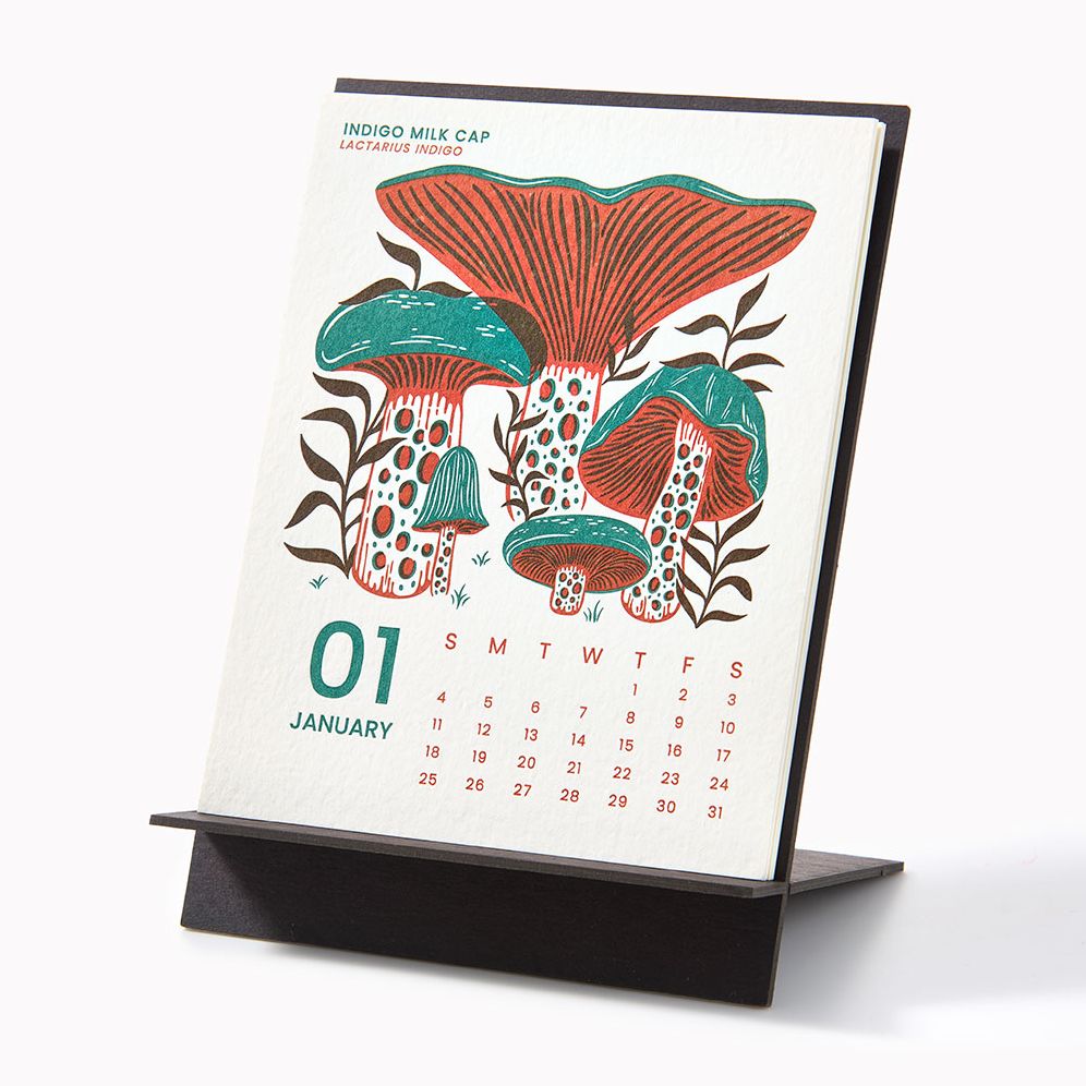 2026 Paper Source Mushroom Letterpress Desk Easel