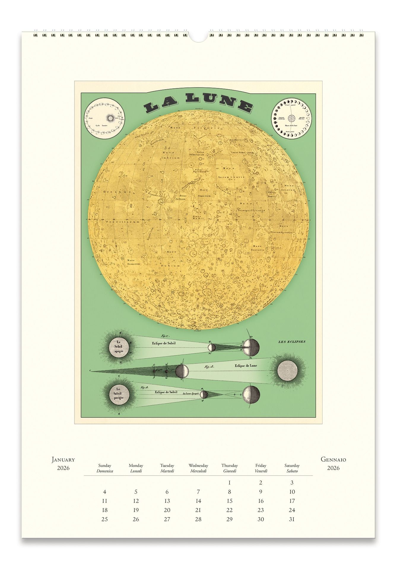 2026 Astronomy Wall Calendar Paper Source