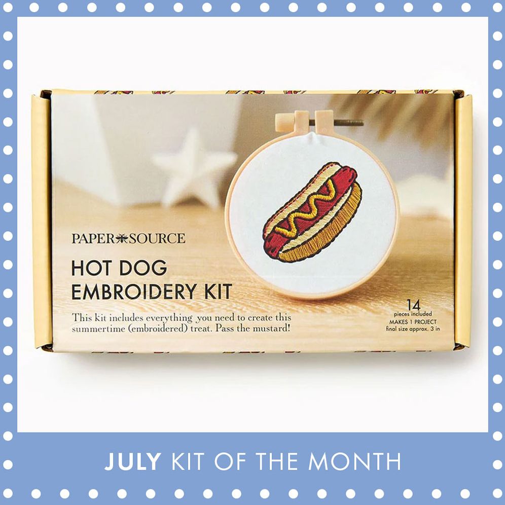 Hot Dog Embroidery Kit
