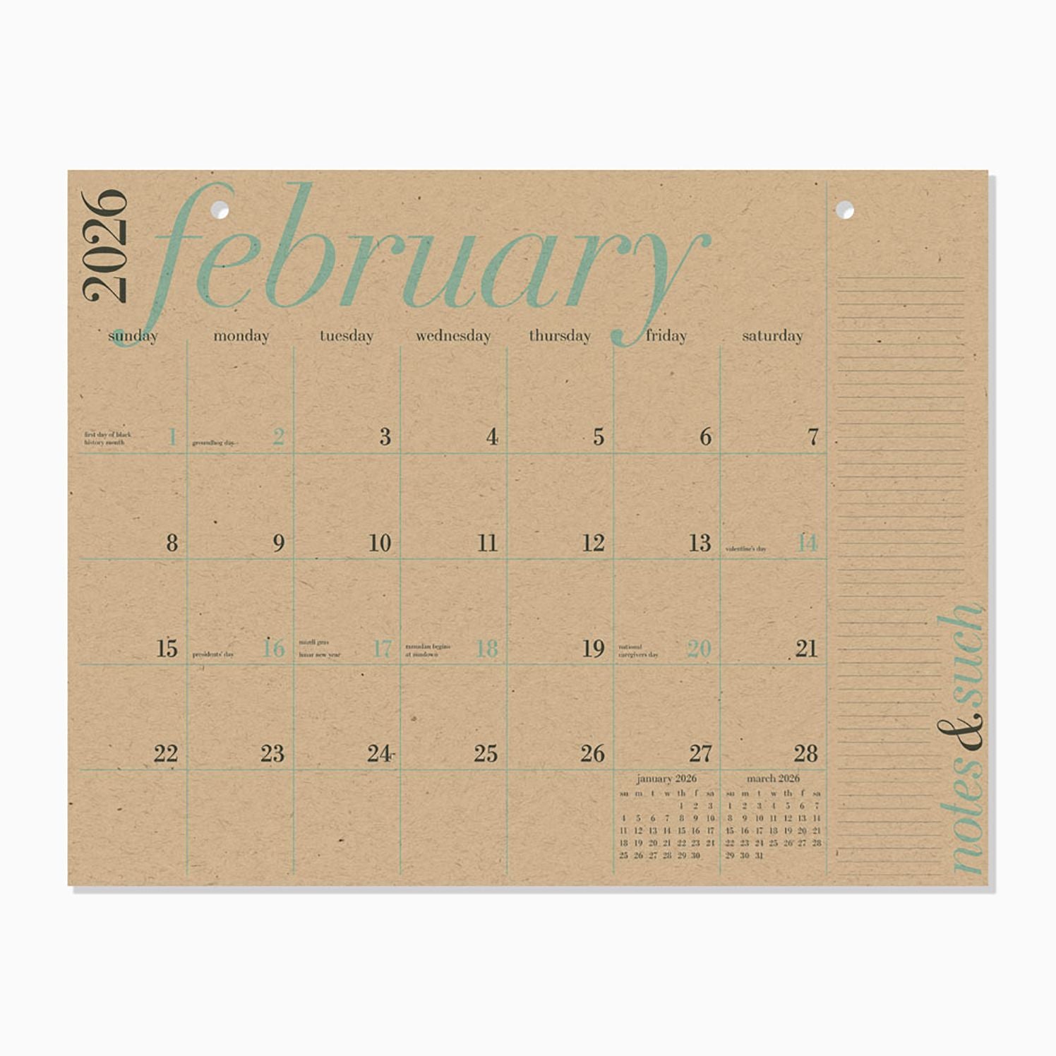 2026 Paper Source The Great Big Calendar