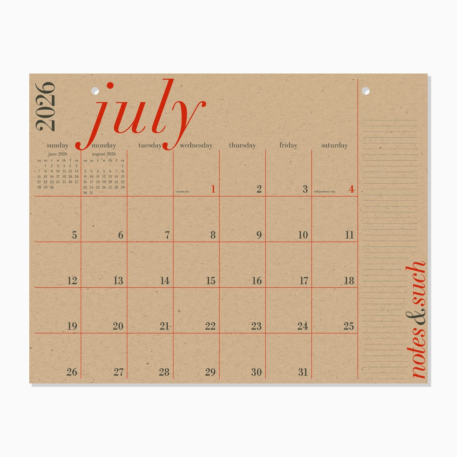 2026 Paper Source The Great Big Calendar Paper Source