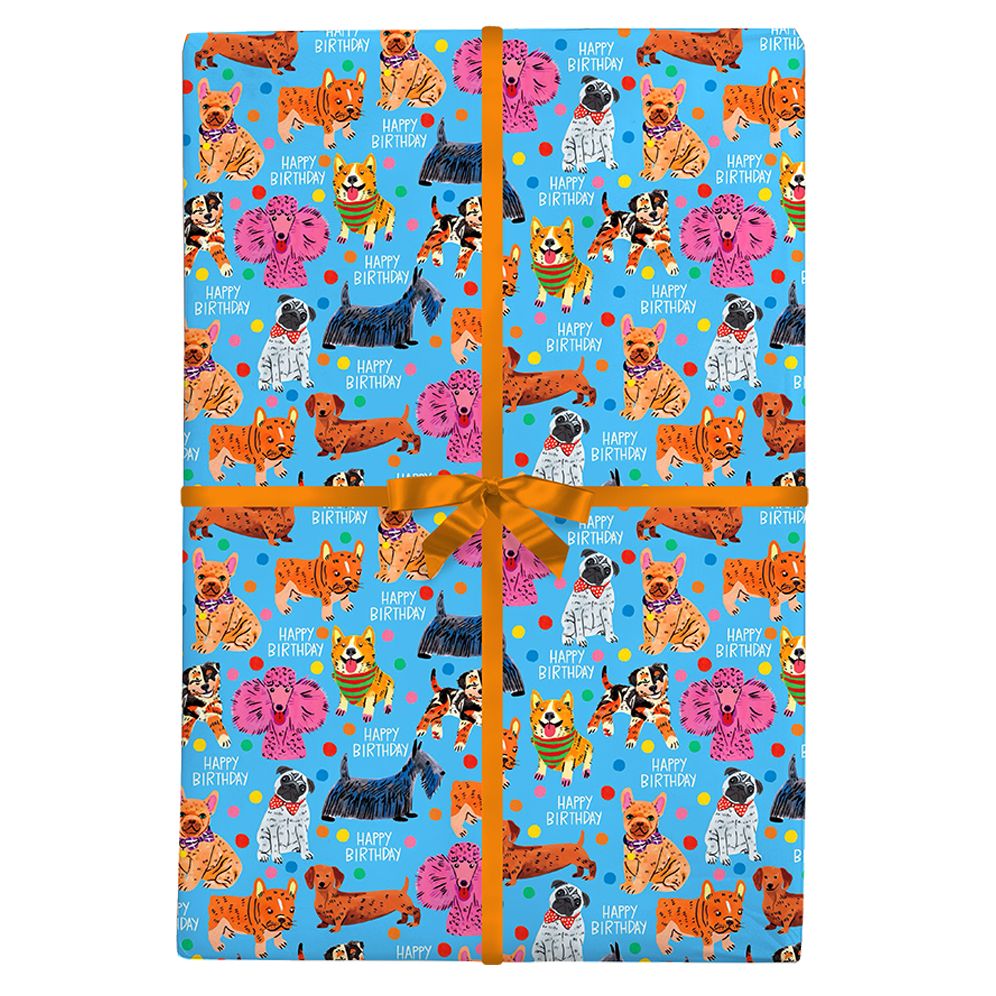 Happy Birthday Dogs Flat Sheet