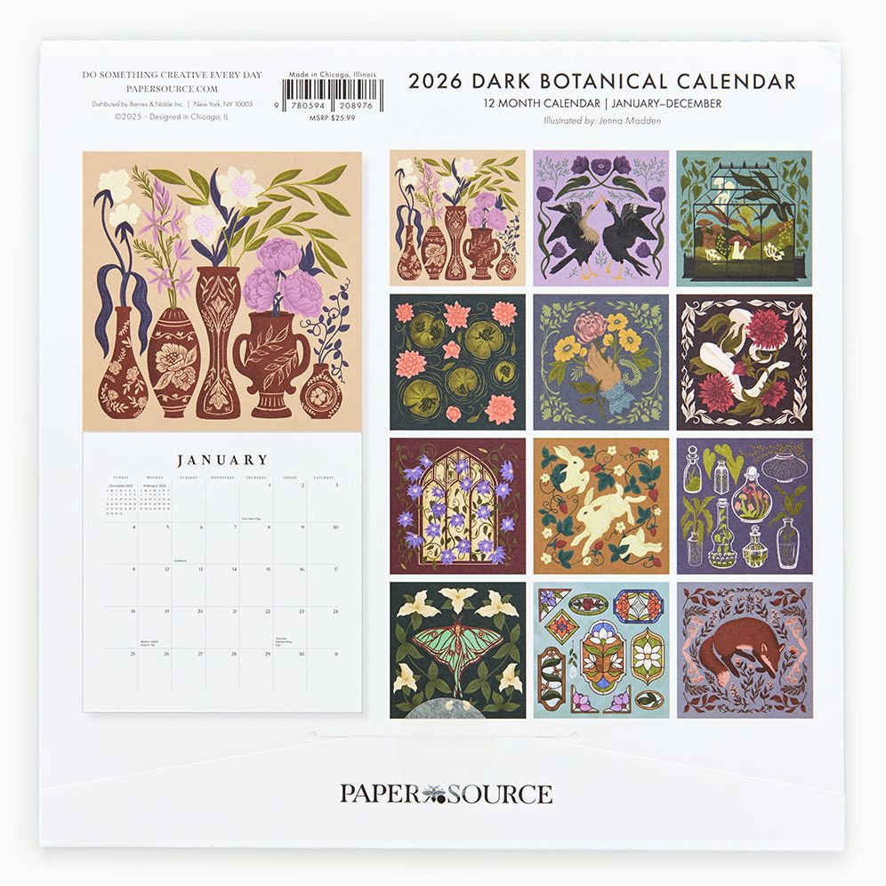 2026 Paper Source Dark Botanicals