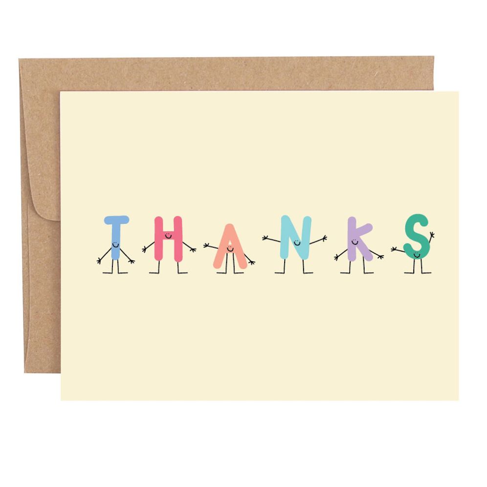 Thanks Letters Greeting Card