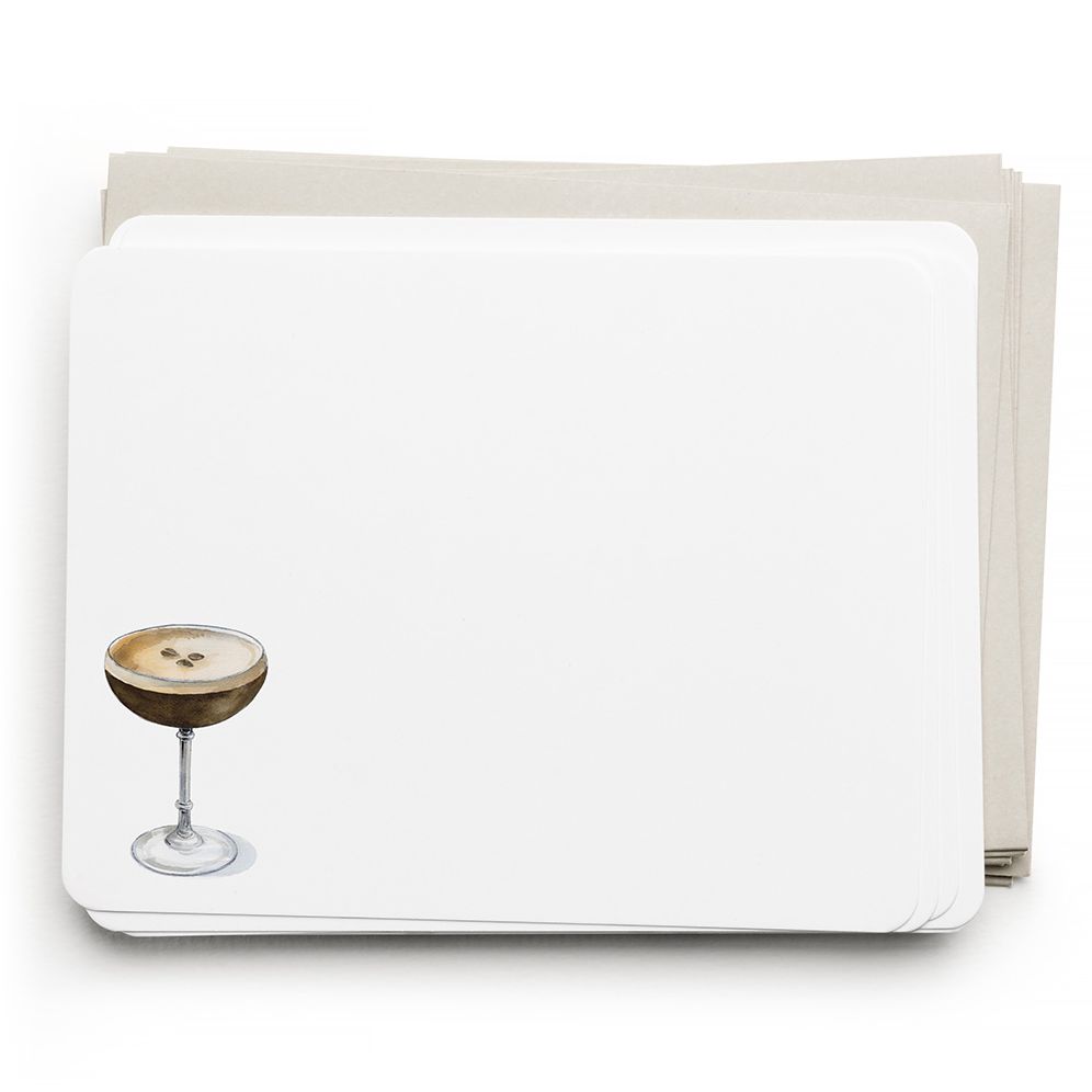 CORR Espresso Martini Martini Flate Notecards