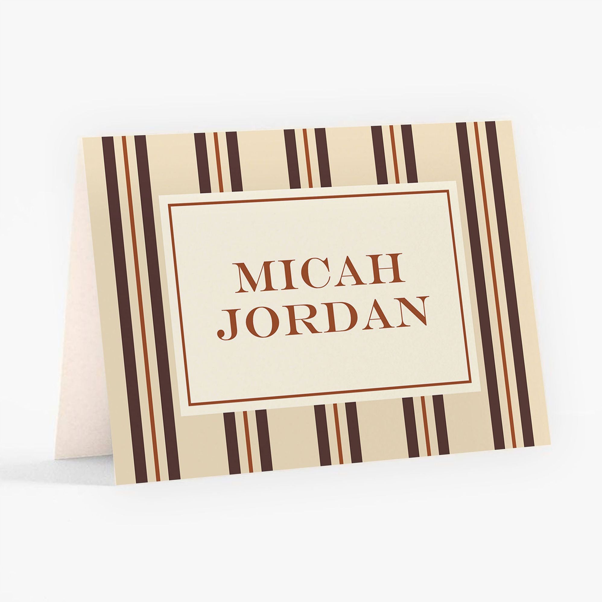 Pinstripe Bar Mitzvah Stationery