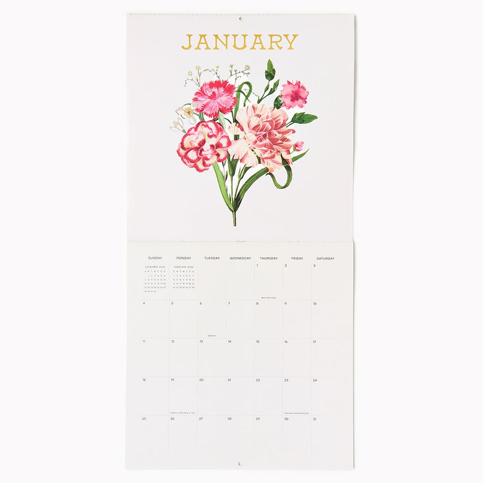 2026 Vintage Floral Wall Calendar - Exclusive