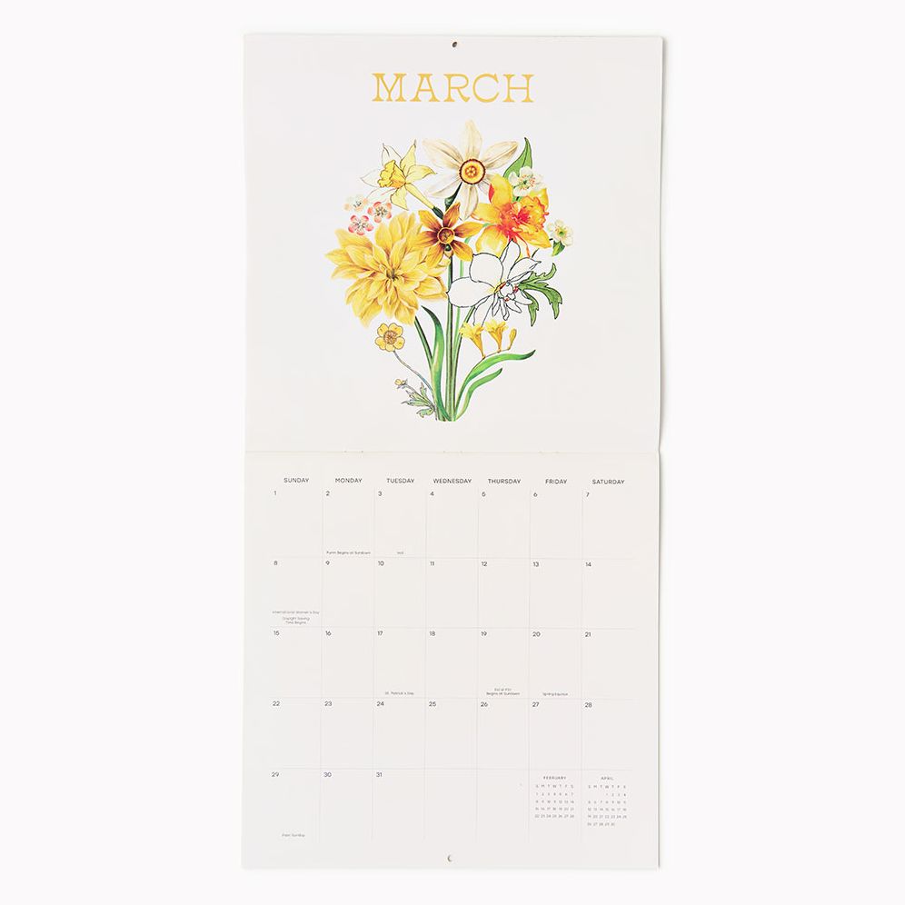 2026 Vintage Floral Wall Calendar - Exclusive