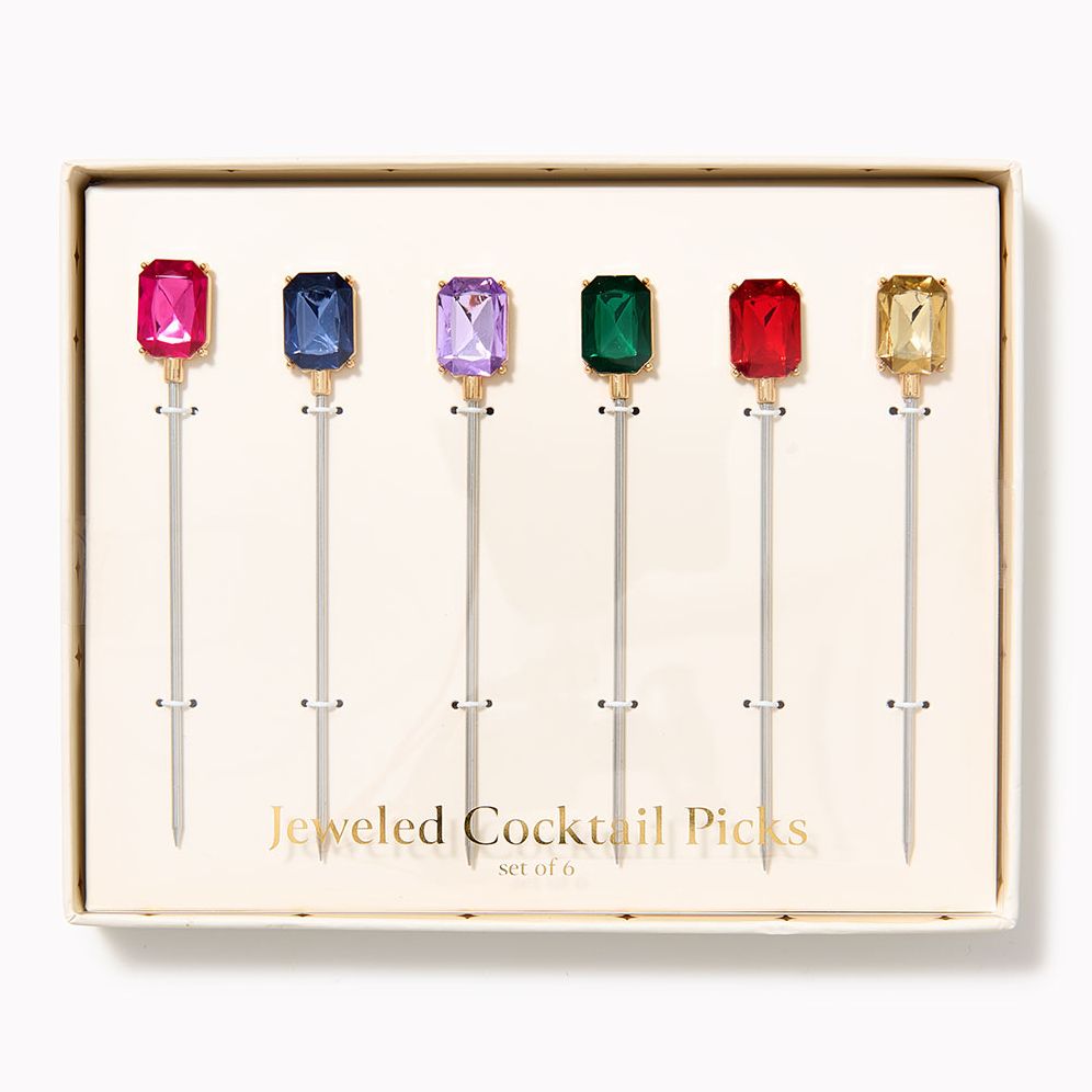 Gem Cocktail Picks S/6