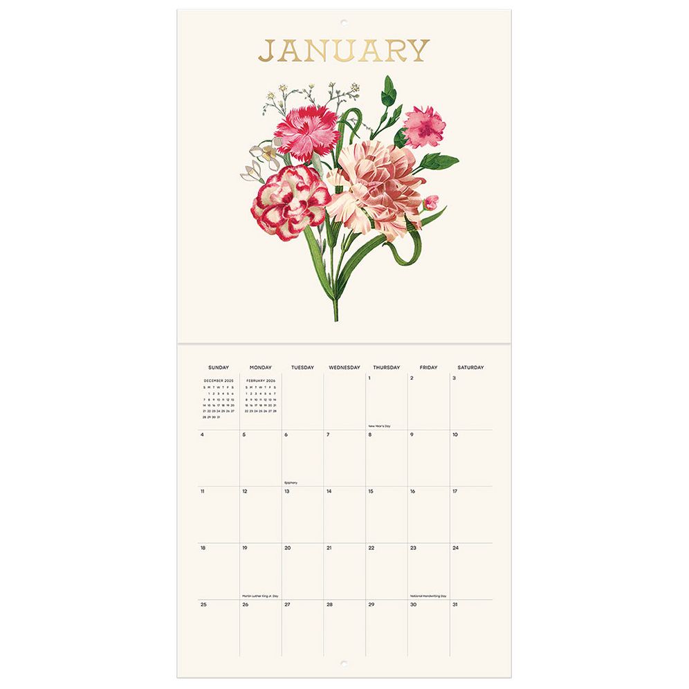 2026 Vintage Floral Wall Calendar - Exclusive