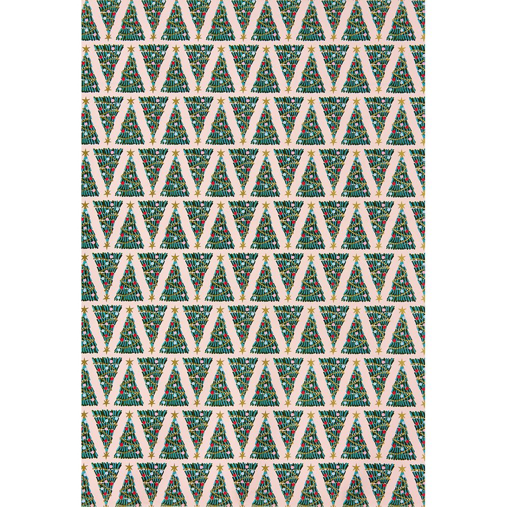 Festive Trees Continuous Roll Wrap
