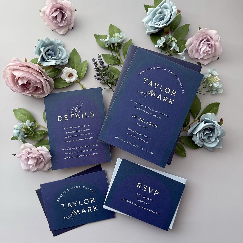 Colorful Arch Wedding Invitation