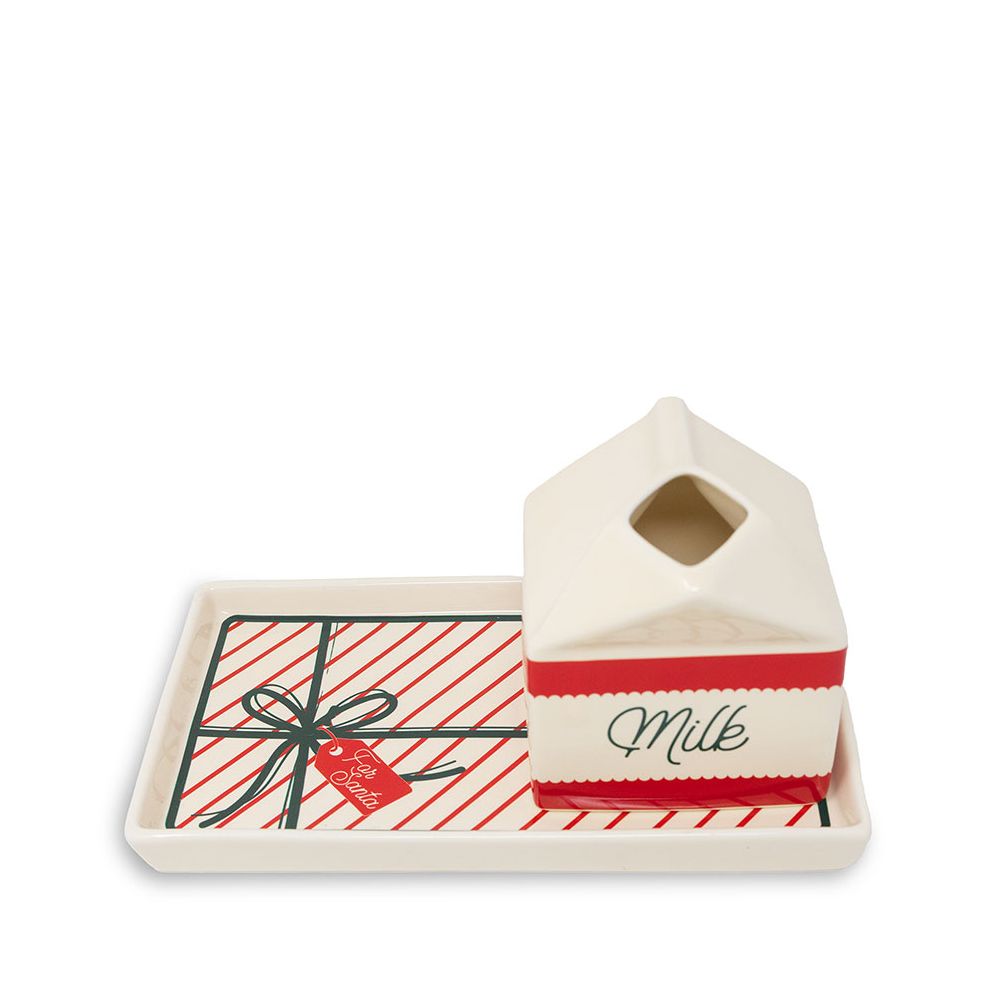 Milk and Cookies Treat Tray Set