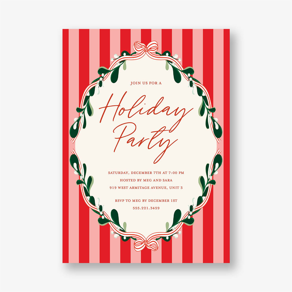 Paper Holiday Invitation Templates Editable Christmas Invitation