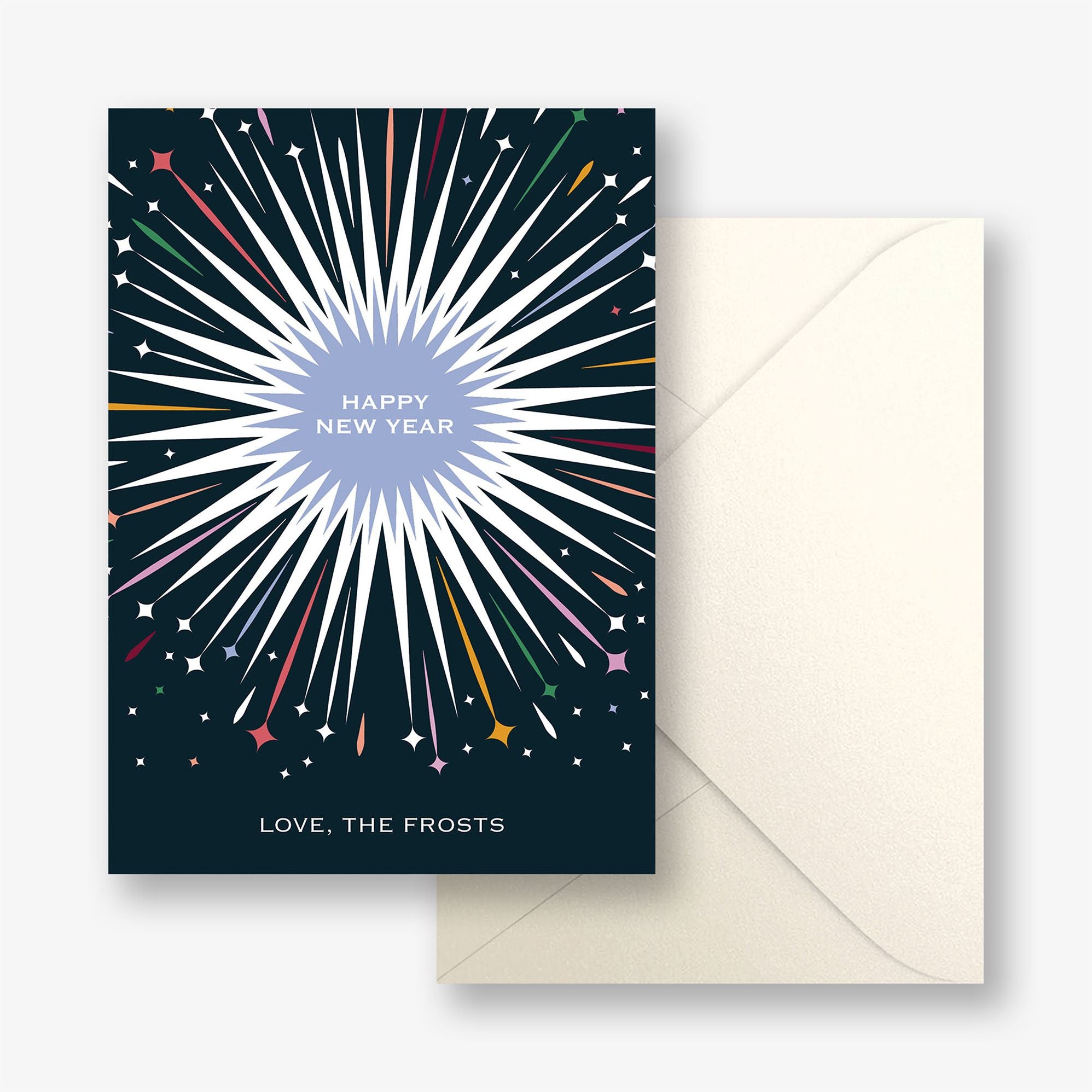 Vibrant Firework Holiday Card