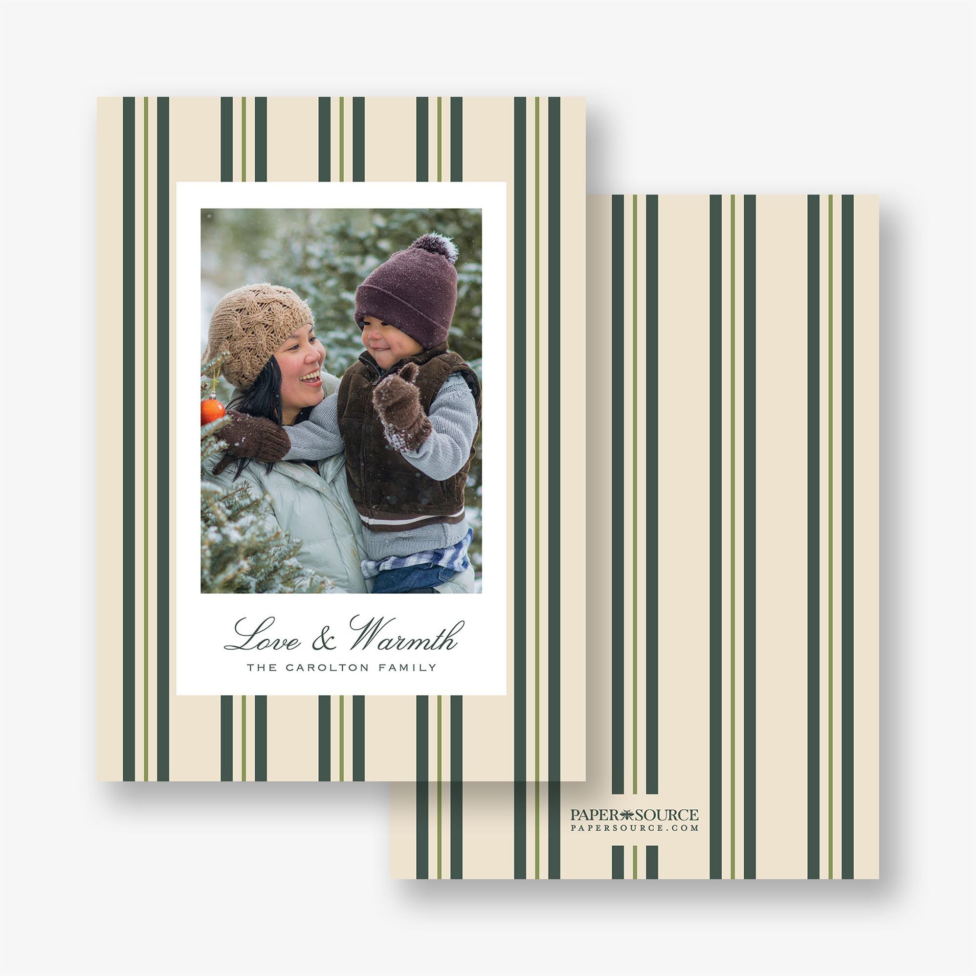 Pinstripe Holiday Photo Card