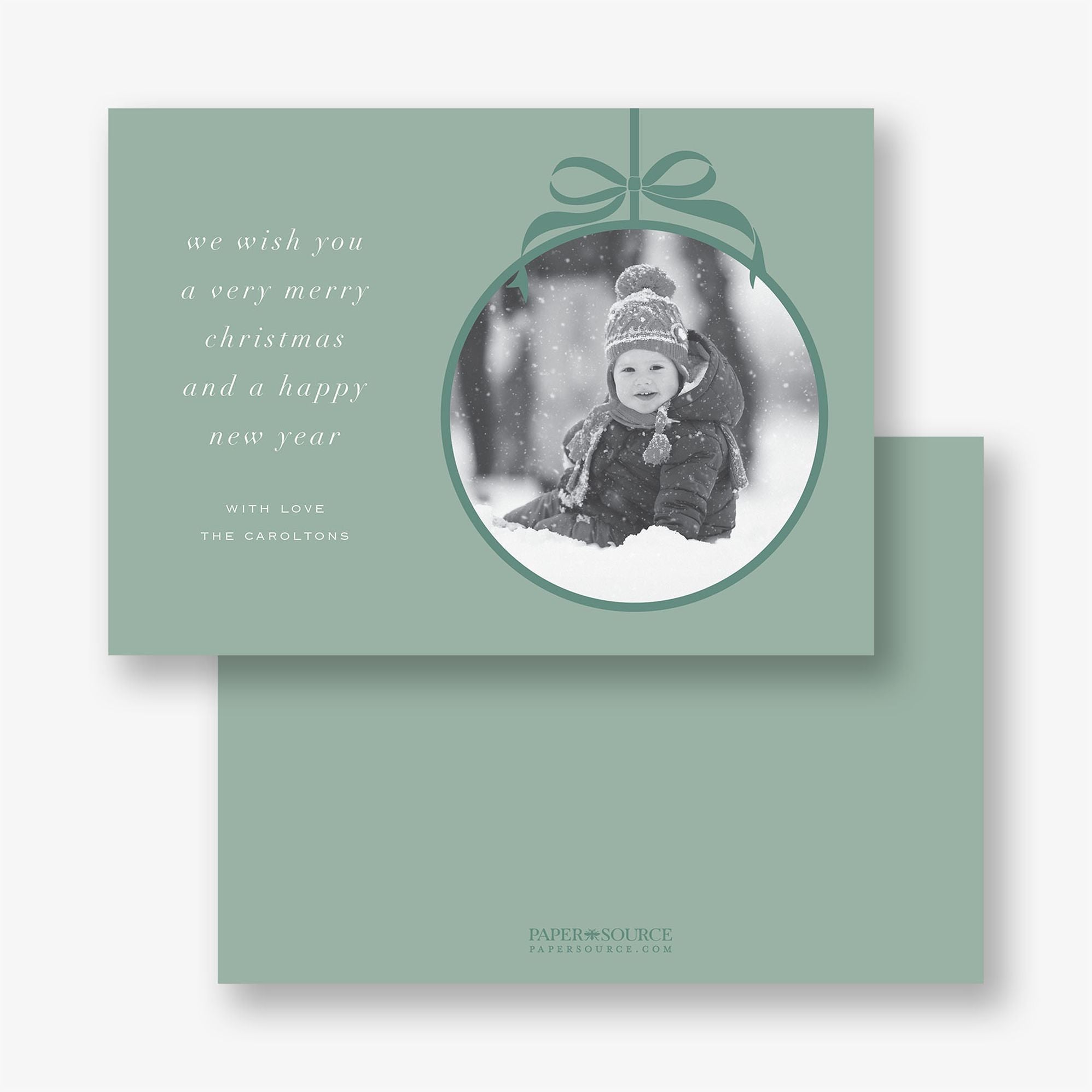 Elegant Ornament Holiday Photo Card
