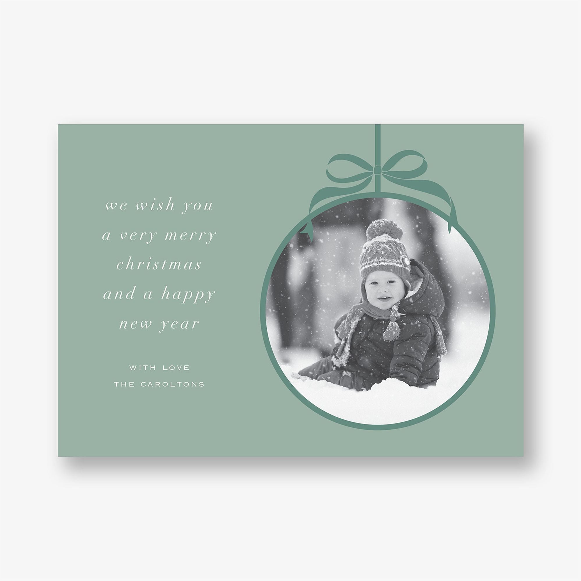 Elegant Ornament Holiday Photo Card