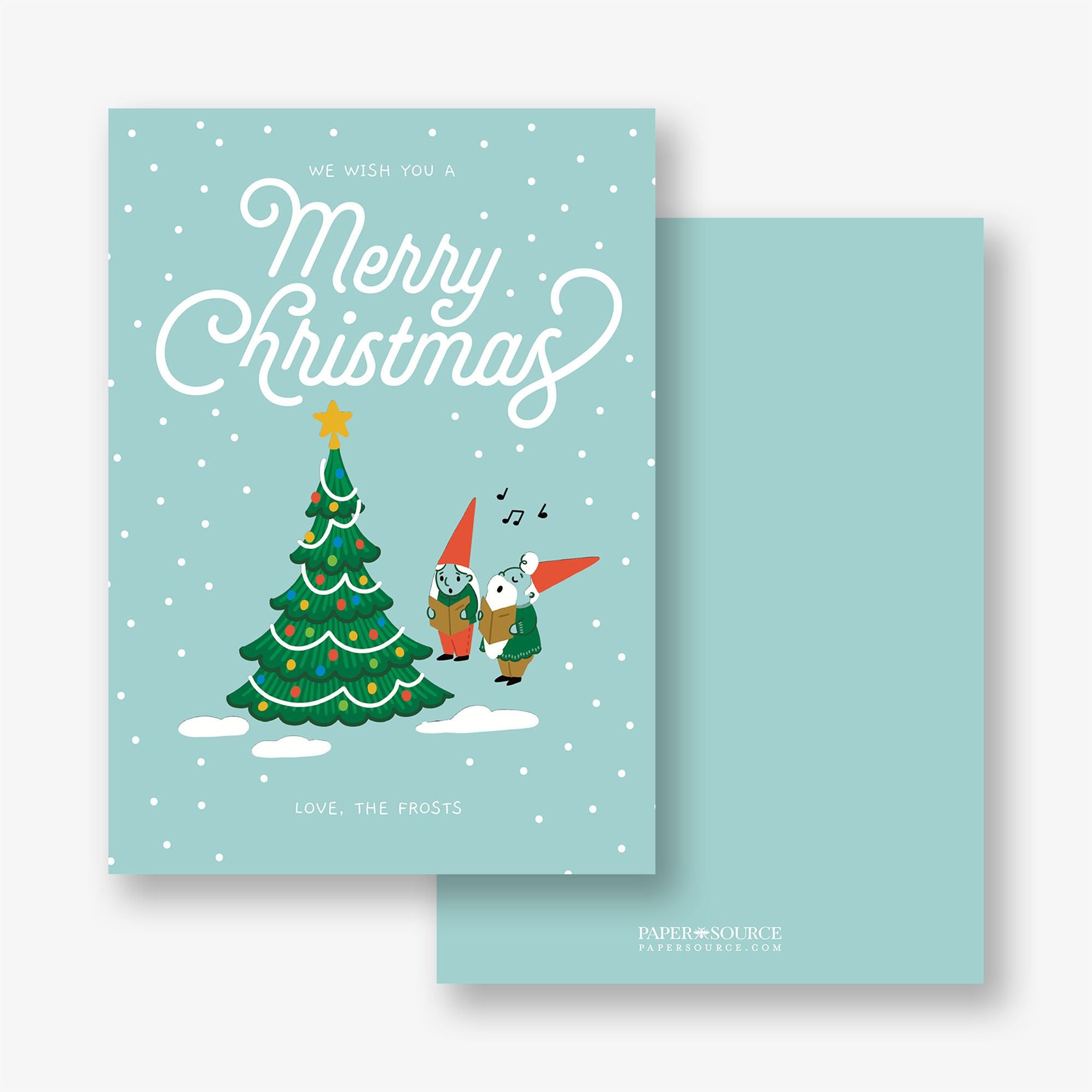 Caroling Gnomes Holiday Card