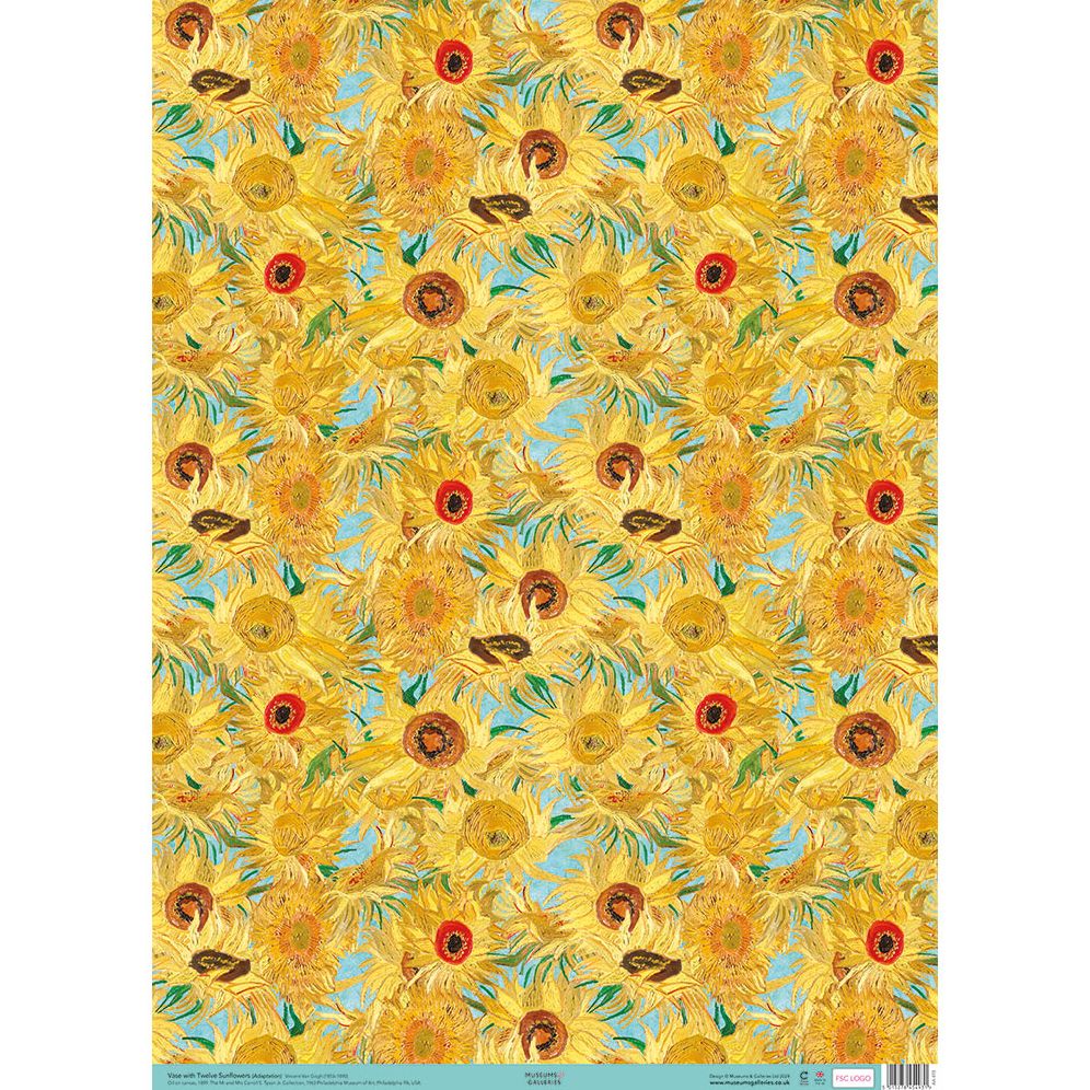 Van Gogh Sunflowers Flat Wrap
