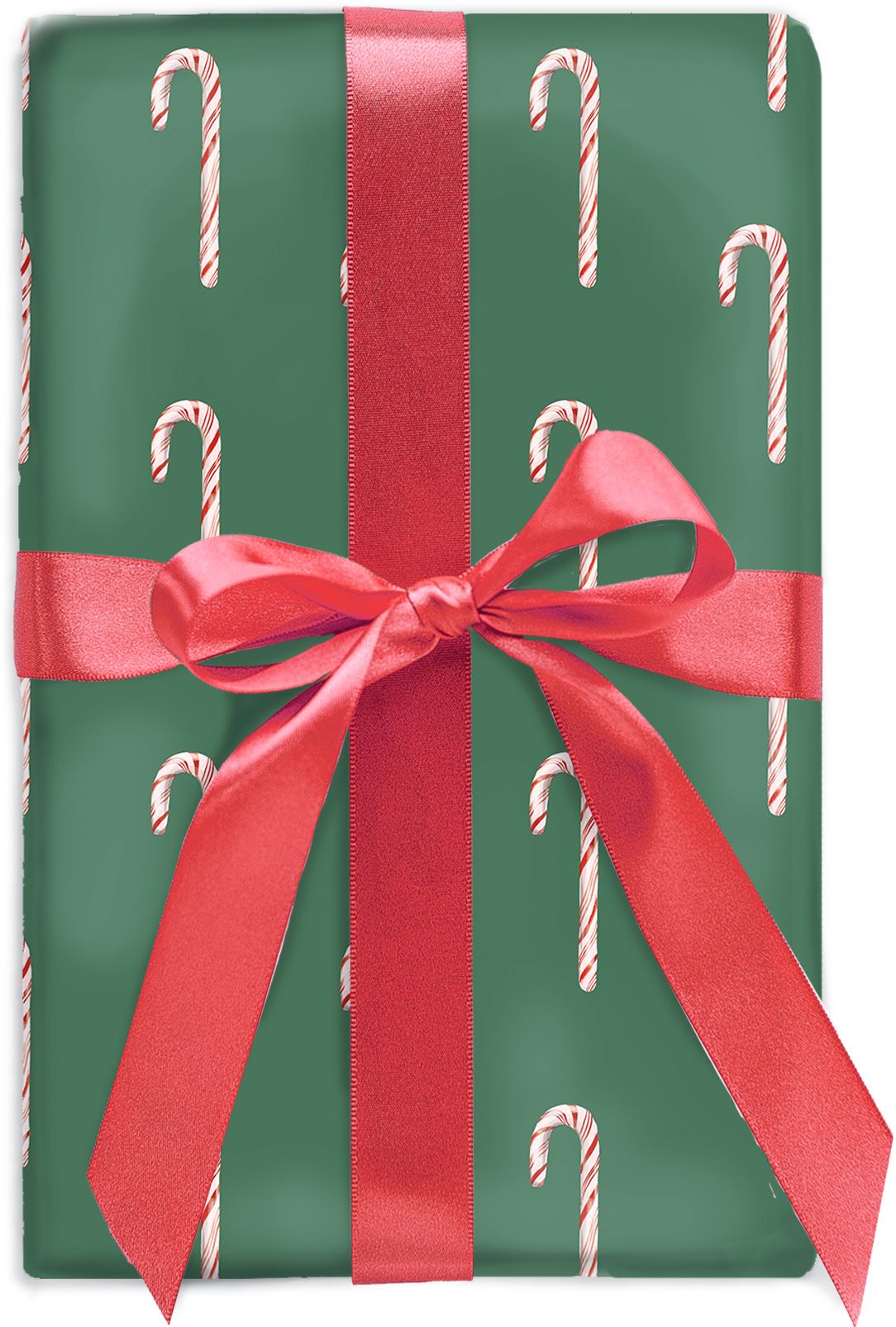 Candy Cane on Green Flat Wrap