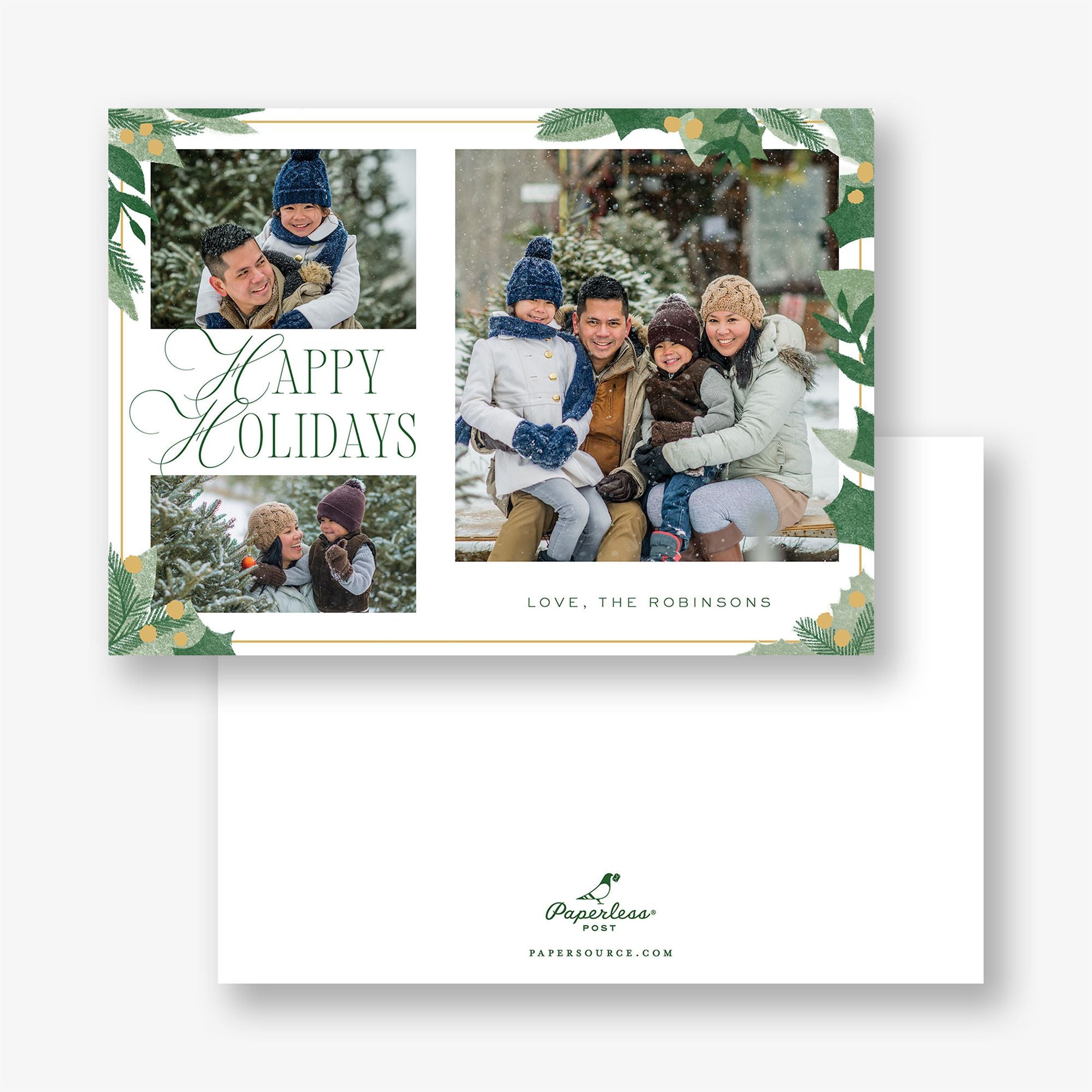 Holly Holiday Photo Card
