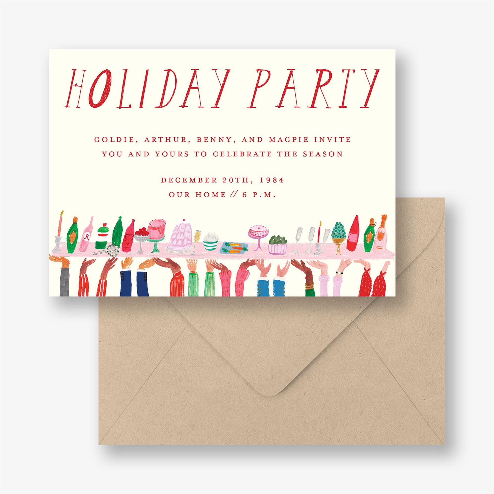Party Table Holiday Party Invitation