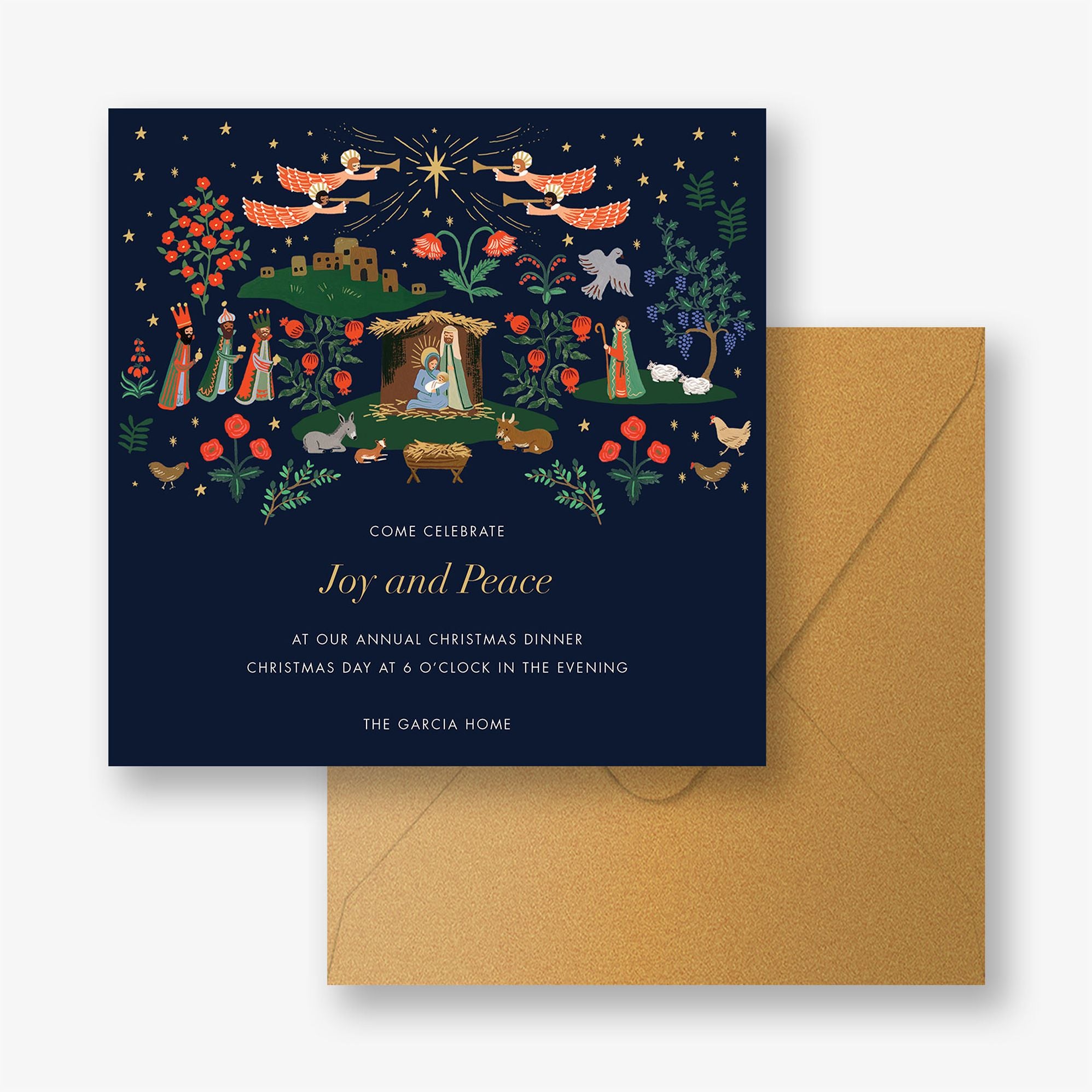 Nativity Garden Holiday Party Invitation