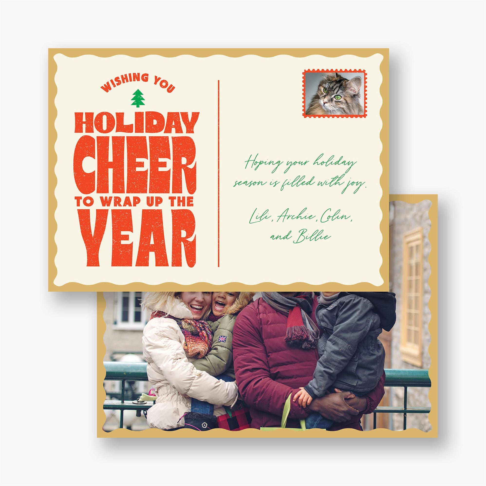 Postage Holiday Photo Card