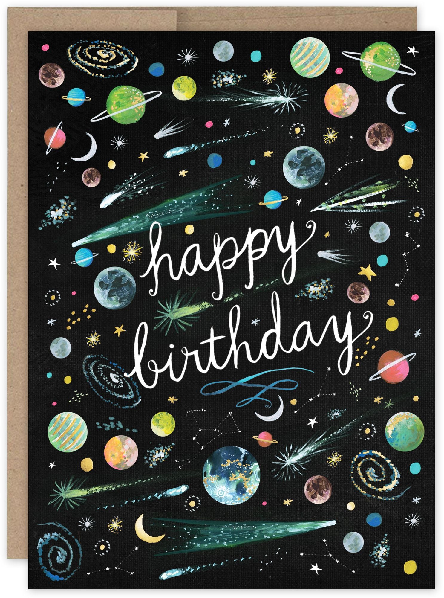 Outer Space Birthday Card