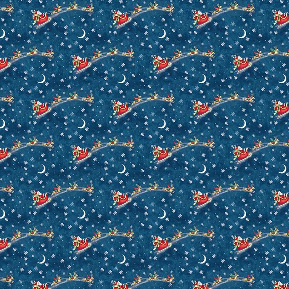 Santa Sleigh Flat Wrap