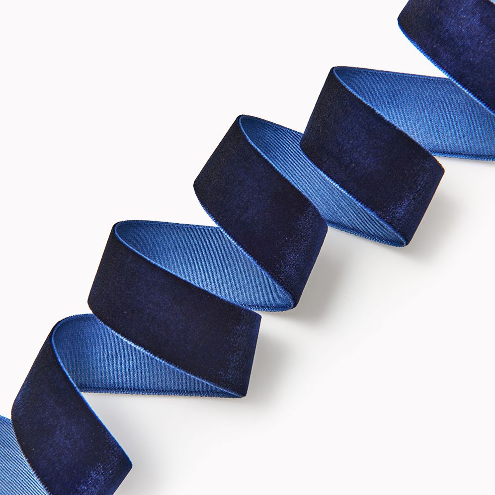Dark Blue Velvet Ribbon 1" 5YD