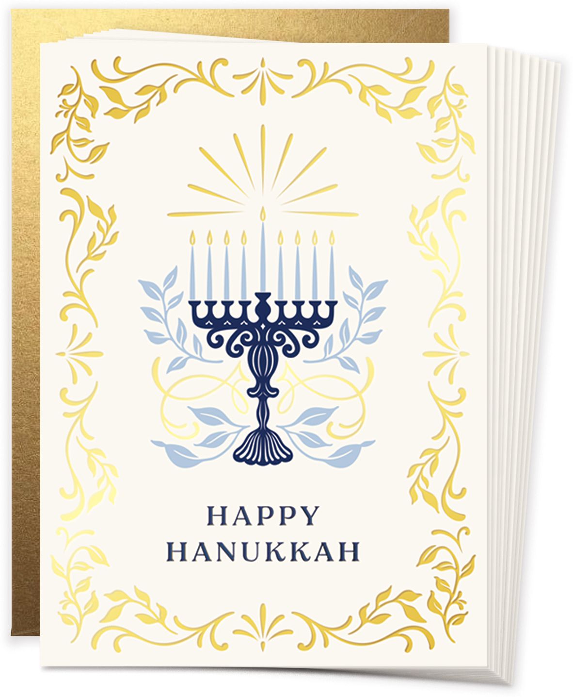Hanukkah Gilded Stationery Set