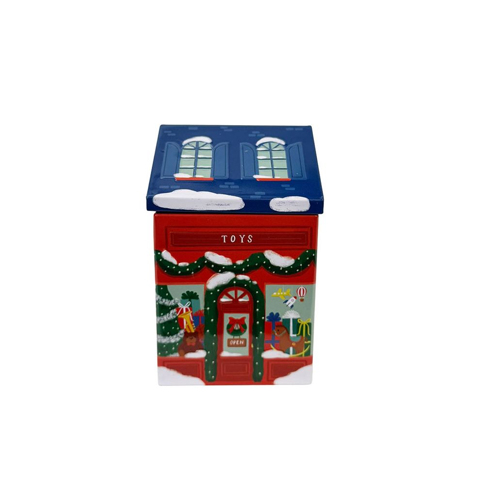 Holiday Toy Shop Tin Candle