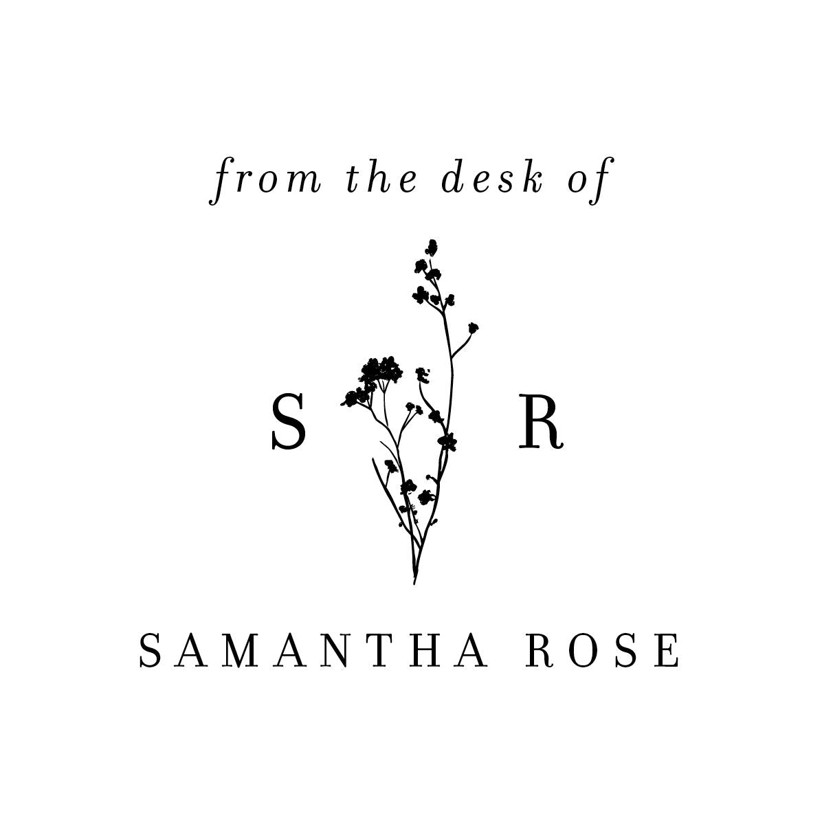 Dried Floral Monogram Custom Stamp and Stamp Tool