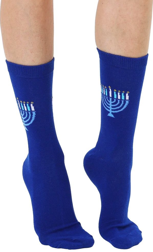 Hanukkah Menorah 3-D Socks