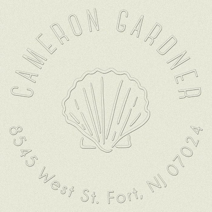 Single Seashell Custom Embosser