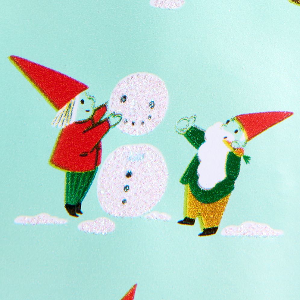 Holiday Gnomes Glitter Wrapping Paper