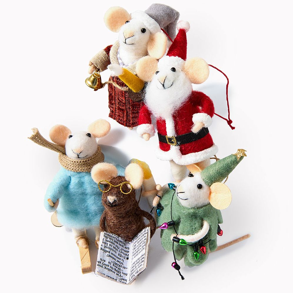 Felt Holiday Mice, Assorted